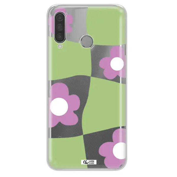 Five Petal Purple Flower Huawei P30 Lite Clear TPU Case