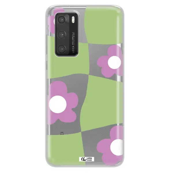 Five Petal Purple Flower Huawei P40 Clear TPU Case