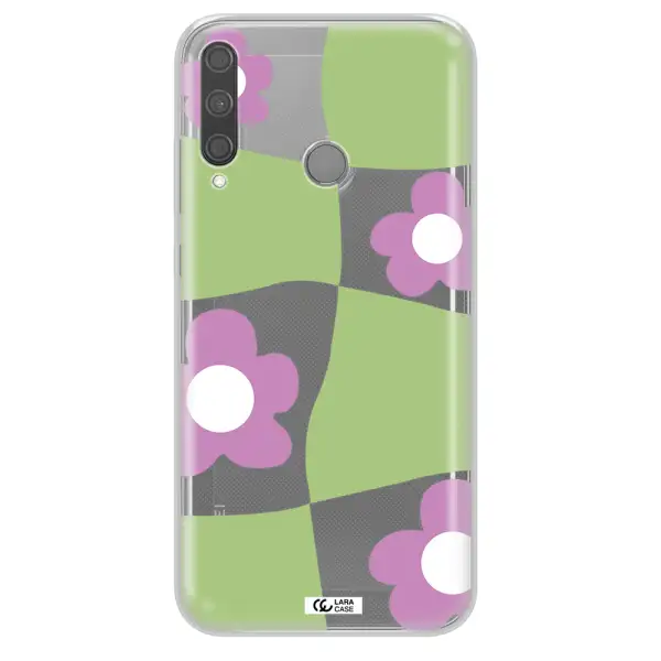 Five Petal Purple Flower Huawei P40 Lite E Clear TPU Case