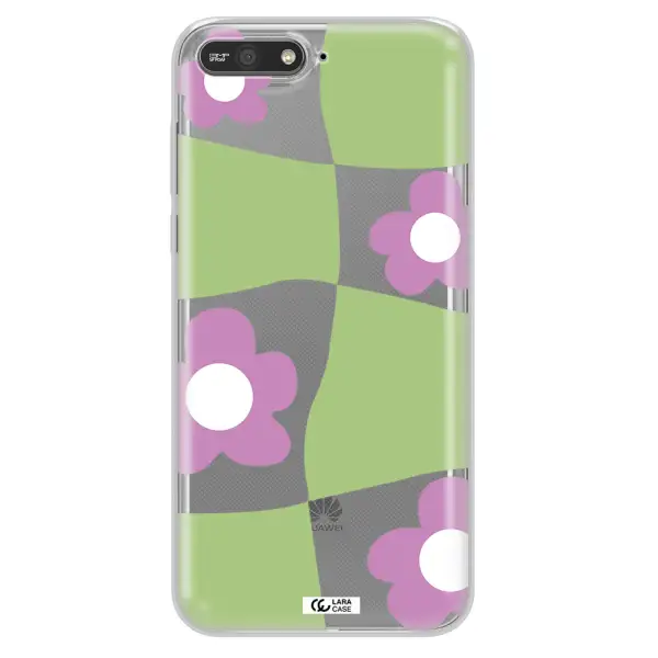 Five Petal Purple Flower Huawei Y6 2018 Clear TPU Case