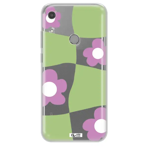 Five Petal Purple Flower Huawei Y6S Clear TPU Case