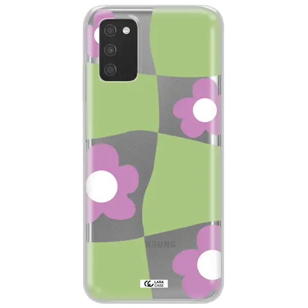 Five Petal Purple Flower Samsung A03S Clear TPU Case