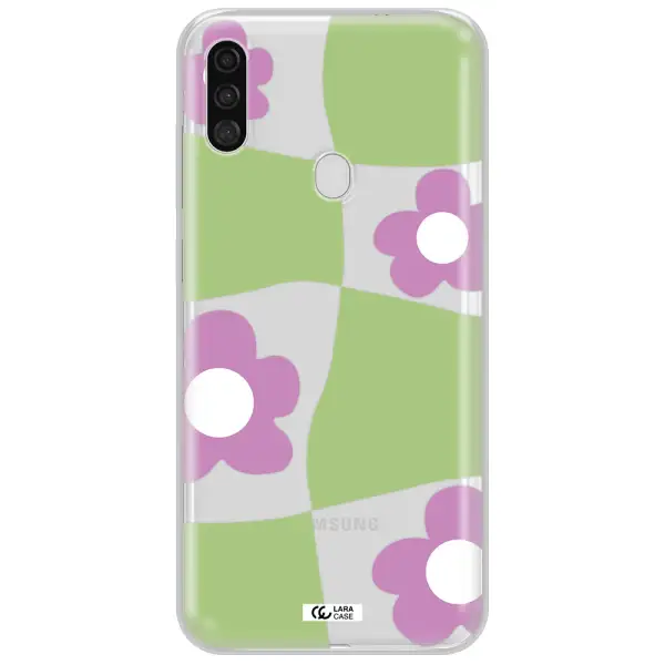 Five Petal Purple Flower Samsung A11 Clear TPU Case