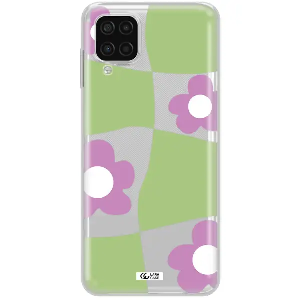 Five Petal Purple Flower Samsung A12 4g Clear TPU Case