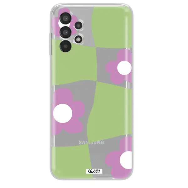 Five Petal Purple Flower Samsung A13 Clear TPU Case