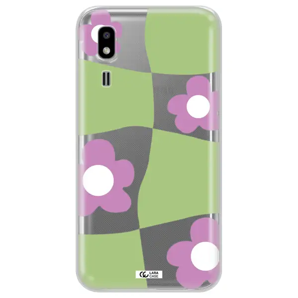 Five Petal Purple Flower Samsung A2 Core Clear TPU Case