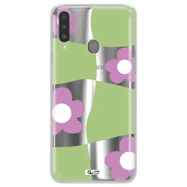 Five Petal Purple Flower Samsung A20S Clear TPU Case