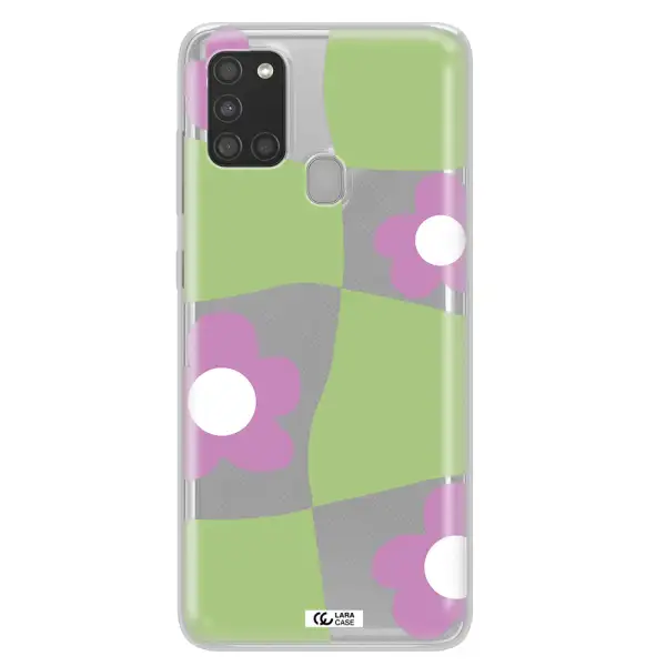Five Petal Purple Flower Samsung A21S Clear TPU Case
