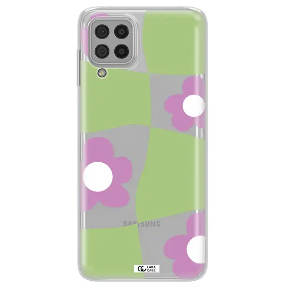 Five Petal Purple Flower Samsung A22 4g Clear TPU Case