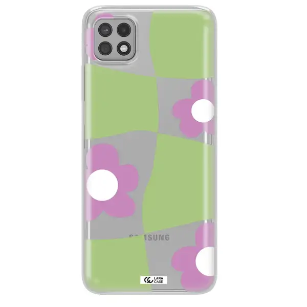 Five Petal Purple Flower Samsung A22 5g Clear TPU Case