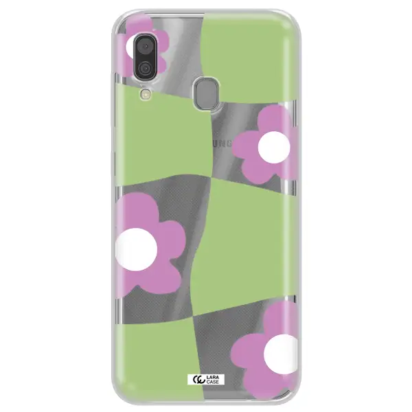 Five Petal Purple Flower Samsung A30 Clear TPU Case