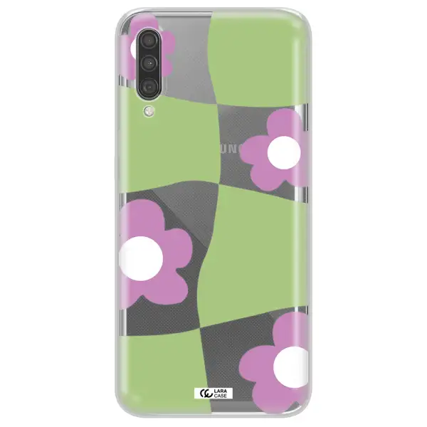 Five Petal Purple Flower Samsung A30S Clear TPU Case