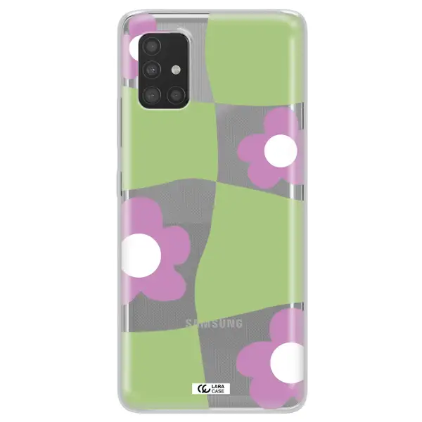 Five Petal Purple Flower Samsung A51 Clear TPU Case