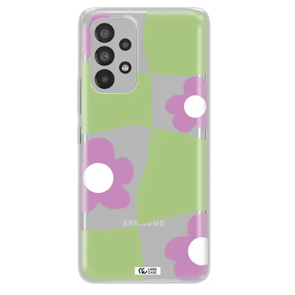 Five Petal Purple Flower Samsung A53 Clear TPU Case