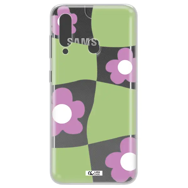Five Petal Purple Flower Samsung A60 Clear TPU Case