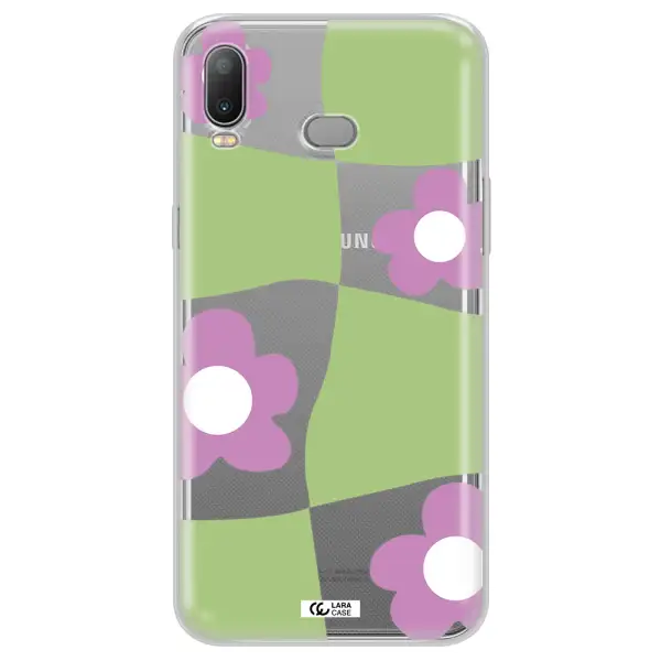 Five Petal Purple Flower Samsung A6S Clear TPU Case