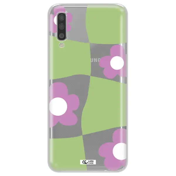 Five Petal Purple Flower Samsung A70 Clear TPU Case