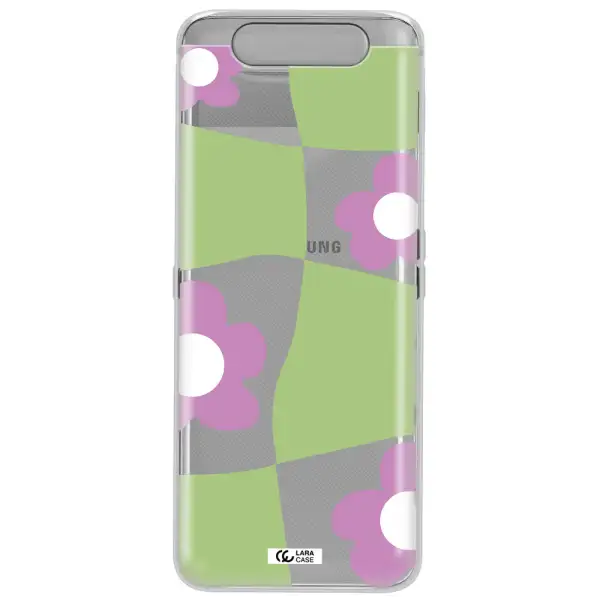 Five Petal Purple Flower Samsung A80 Clear TPU Case