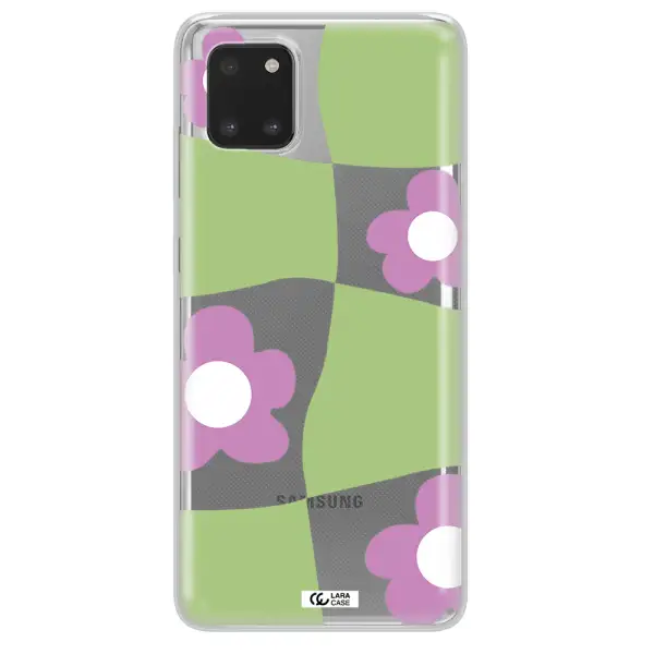 Five Petal Purple Flower Samsung A81 Clear TPU Case