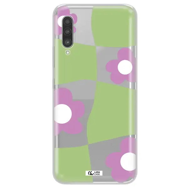Five Petal Purple Flower Samsung A90 Clear TPU Case