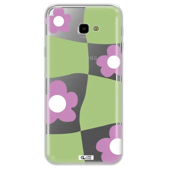 Five Petal Purple Flower Samsung J4 Plus Clear TPU Case