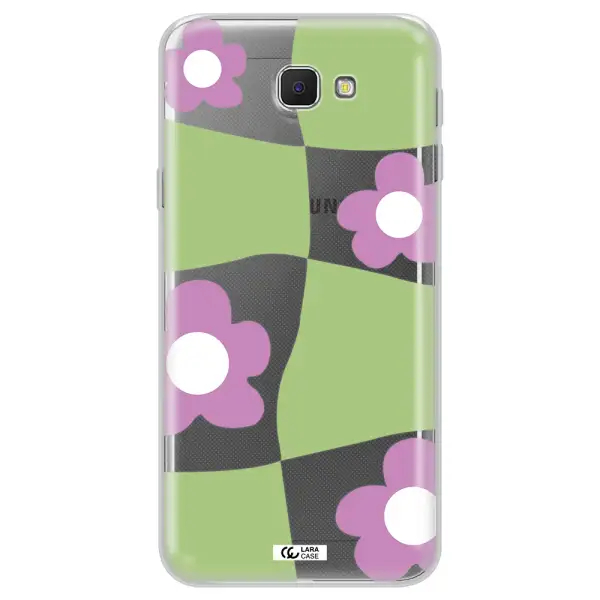 Five Petal Purple Flower Samsung J5 Prime Clear TPU Case