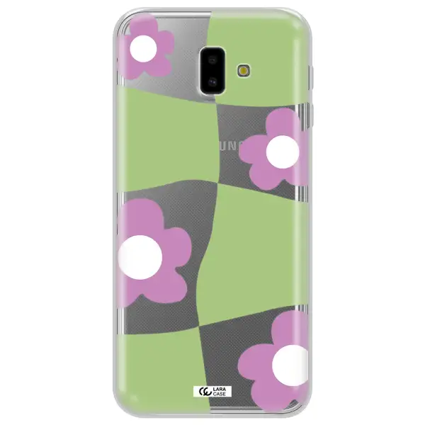 Five Petal Purple Flower Samsung J6 Plus Clear TPU Case