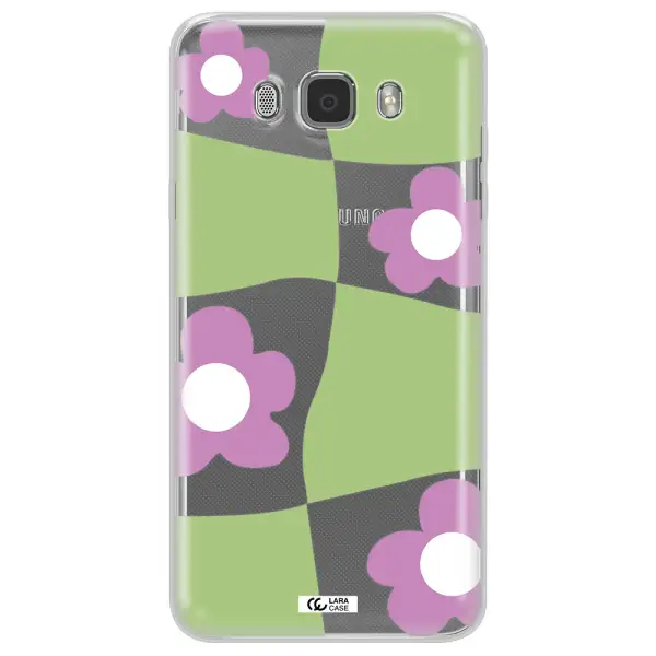 Five Petal Purple Flower Samsung J7 2016 Clear TPU Case