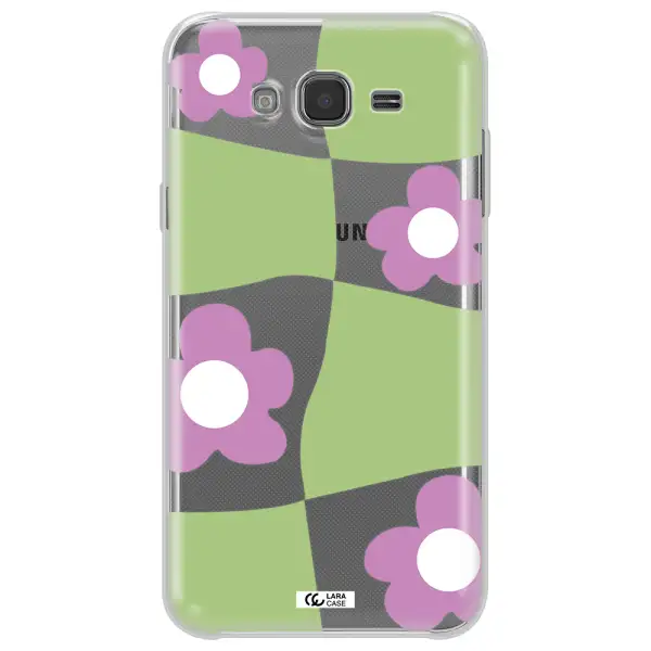 Five Petal Purple Flower Samsung J7 Core Clear TPU Case