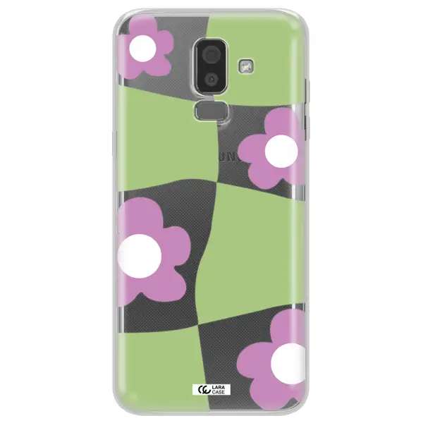 Five Petal Purple Flower Samsung J8 Clear TPU Case