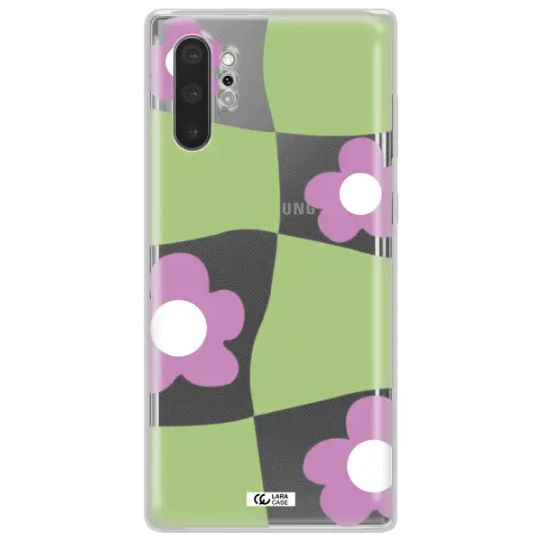 Five Petal Purple Flower Samsung Note 10 Plus Clear TPU Case