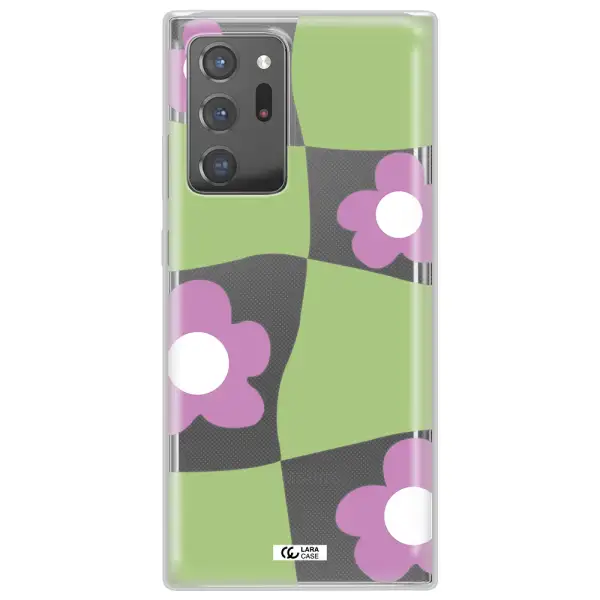 Five Petal Purple Flower Samsung Note 20 Ultra Clear TPU Case