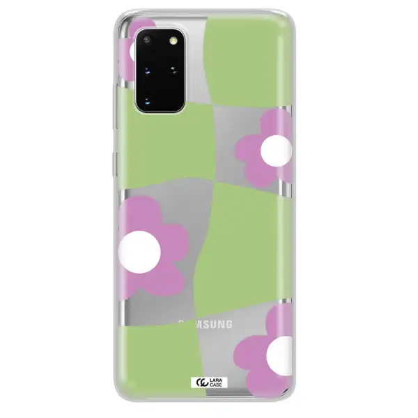 Five Petal Purple Flower Samsung S 20 Plus Clear TPU Case