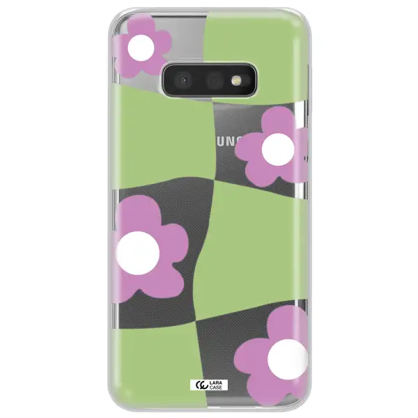 Five Petal Purple Flower Samsung S10e Clear TPU Case