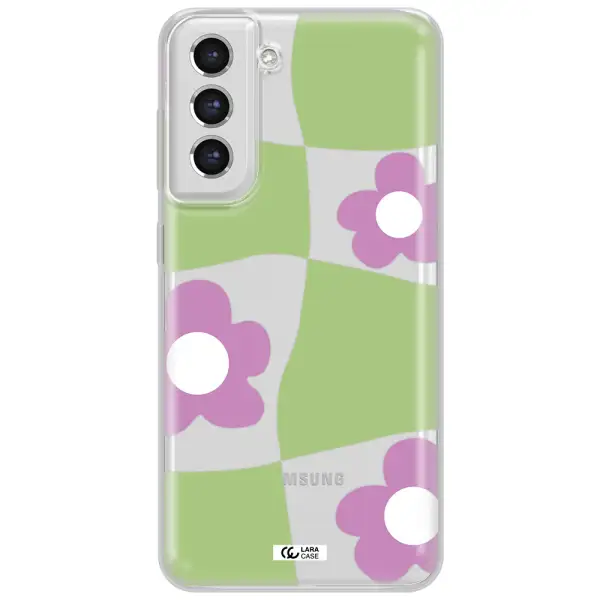 Five Petal Purple Flower Samsung S21 Fe Clear Tpu Case