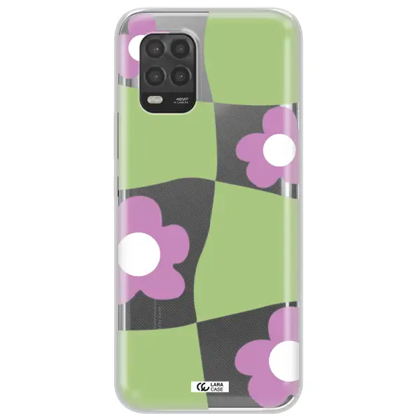 Five Petal Purple Flower Xiaomi Mi 10 Lite Clear TPU Case