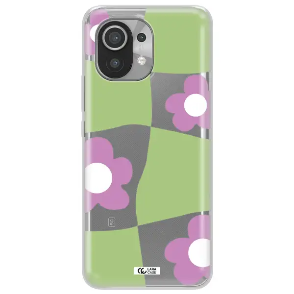 Five Petal Purple Flower Xiaomi Mi 11 Clear TPU Case