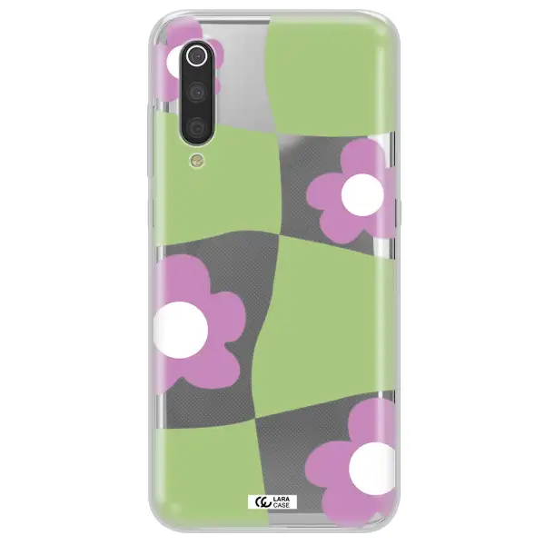 Five Petal Purple Flower Xiaomi Mi 9 Clear TPU Case