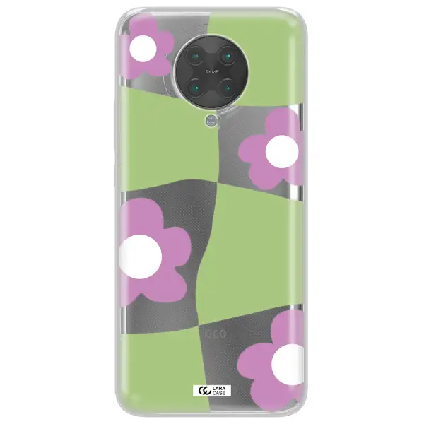 Five Petal Purple Flower Xiaomi Poco F2 Pro Clear TPU Case