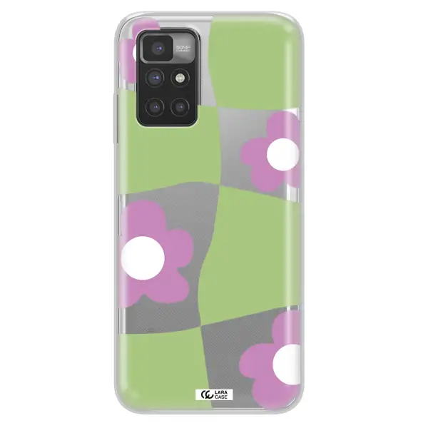 Five Petal Purple Flower Xiaomi Redmi 10 Clear TPU Case