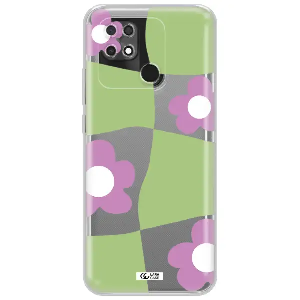 Five Petal Purple Flower Xiaomi Redmi 10C Clear TPU Case