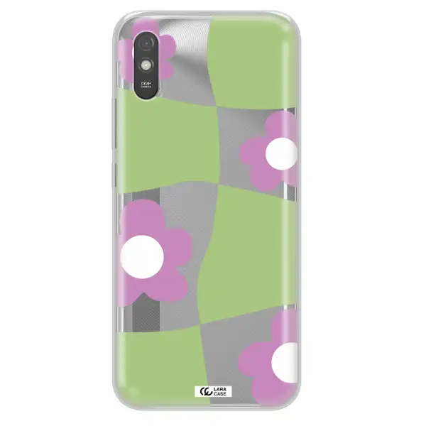 Five Petal Purple Flower Xiaomi Redmi 9A Clear TPU Case