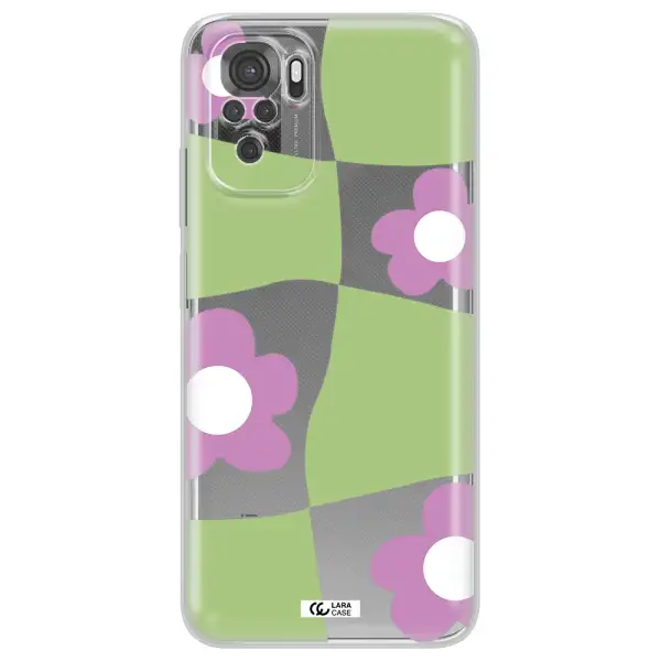 Five Petal Purple Flower Xiaomi Redmi Note 10S Clear Tpu Case