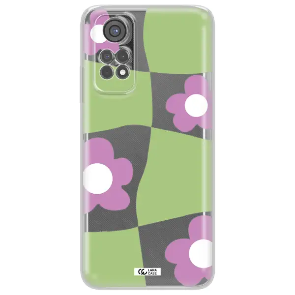 Five Petal Purple Flower Xiaomi Redmi Note 11S Clear Tpu Case