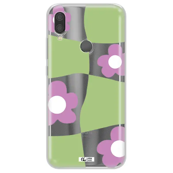 Five Petal Purple Flower Xiaomi Redmi Note 7 Clear TPU Case