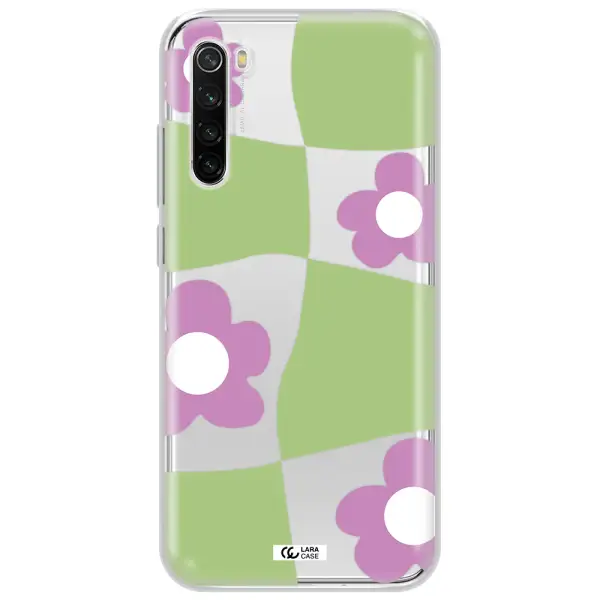 Five Petal Purple Flower Xiaomi Redmi Note 8T Clear Tpu Case