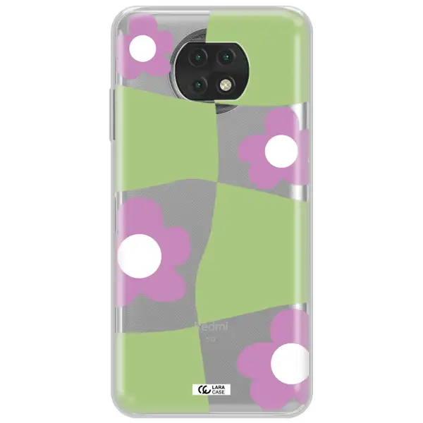 Five Petal Purple Flower Xiaomi Redmi Note 9T Clear Tpu Case