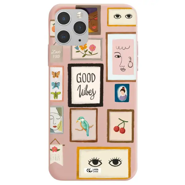 Photo Frames Apple iPhone 11 pro max Silicone pastel pink Case