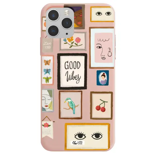Photo Frames Apple iPhone 11 pro Silicone pastel pink Case