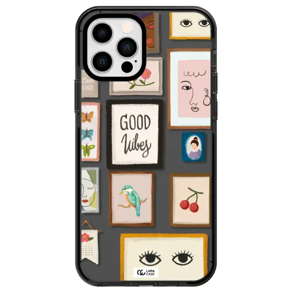 Photo Frames Apple iPhone 12 pro impact Smoke Black Case